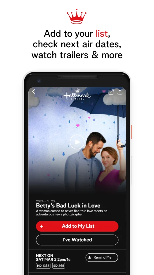 Hallmark Movie Checklist screenshot