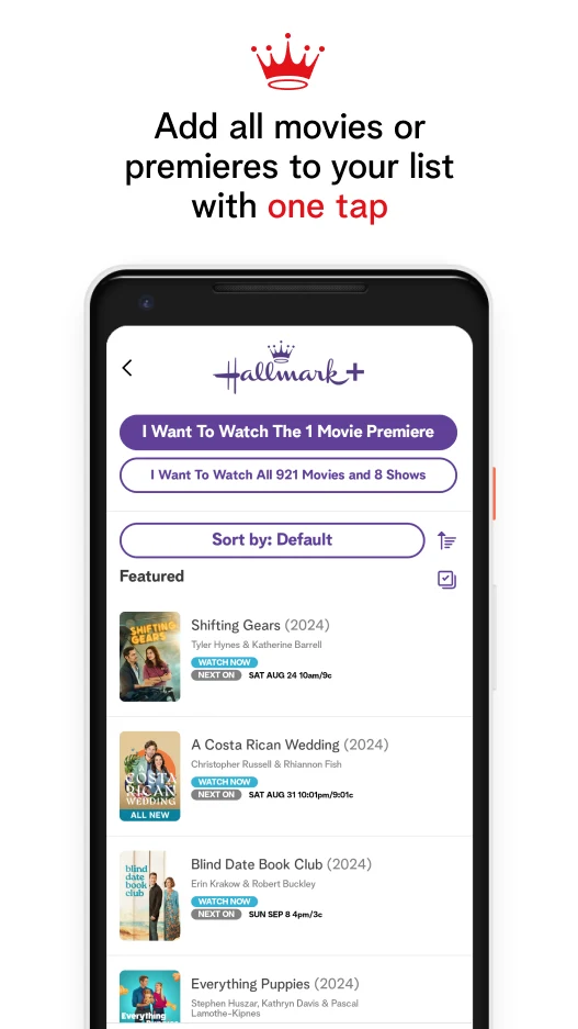 Hallmark Movie Checklist screenshot